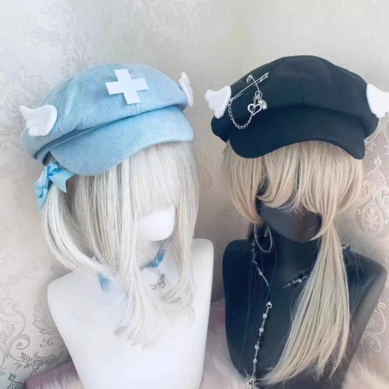 Solid Y2k Aesthetic Women Angel's Wings Hats 2024 Spring Autumn Lolita Punk Light Color Sweet Hat Fashion All Match Japanese Cap
Solid Y2k Aesthetic Women Angel's Wings Hats 2024 Spring Autumn Lolita Punk Light Color Sweet Hat Fashion All Match Japanese Cap