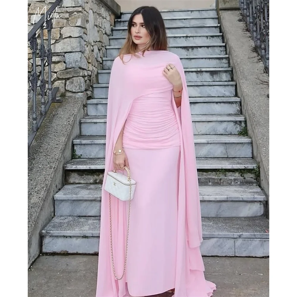 Mila Pink Simple With Flowers Prom Dress Customized Shawl Luxurious Evening Woman Dresses Court Train vestidos de fiesta 2025
Mila Pink Simple With Flowers Prom Dress Customized Shawl Luxurious Evening Woman Dresses Court Train vestidos de fiesta 2025