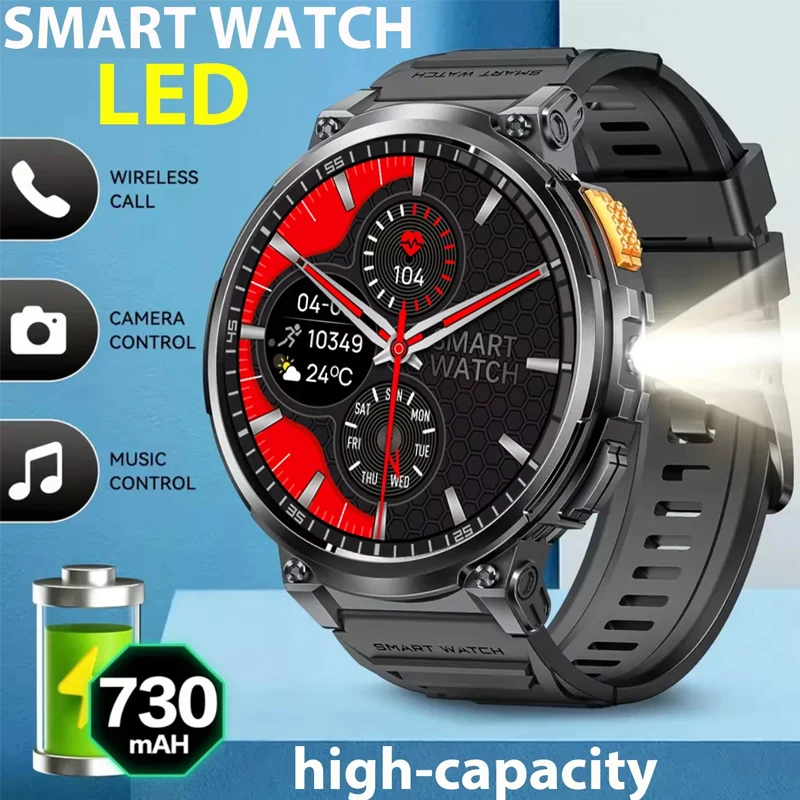 LIGE New Outdoor Smart Watch Men 730mAh Larger Battery Flashlight Wristwatch 1.85'' HD Bluetooth Call Sports Man Smartwatch 2025
LIGE New Outdoor Smart Watch Men 730mAh Larger Battery Flashlight Wristwatch 1.85'' HD Bluetooth Call Sports Man Smartwatch 2025
