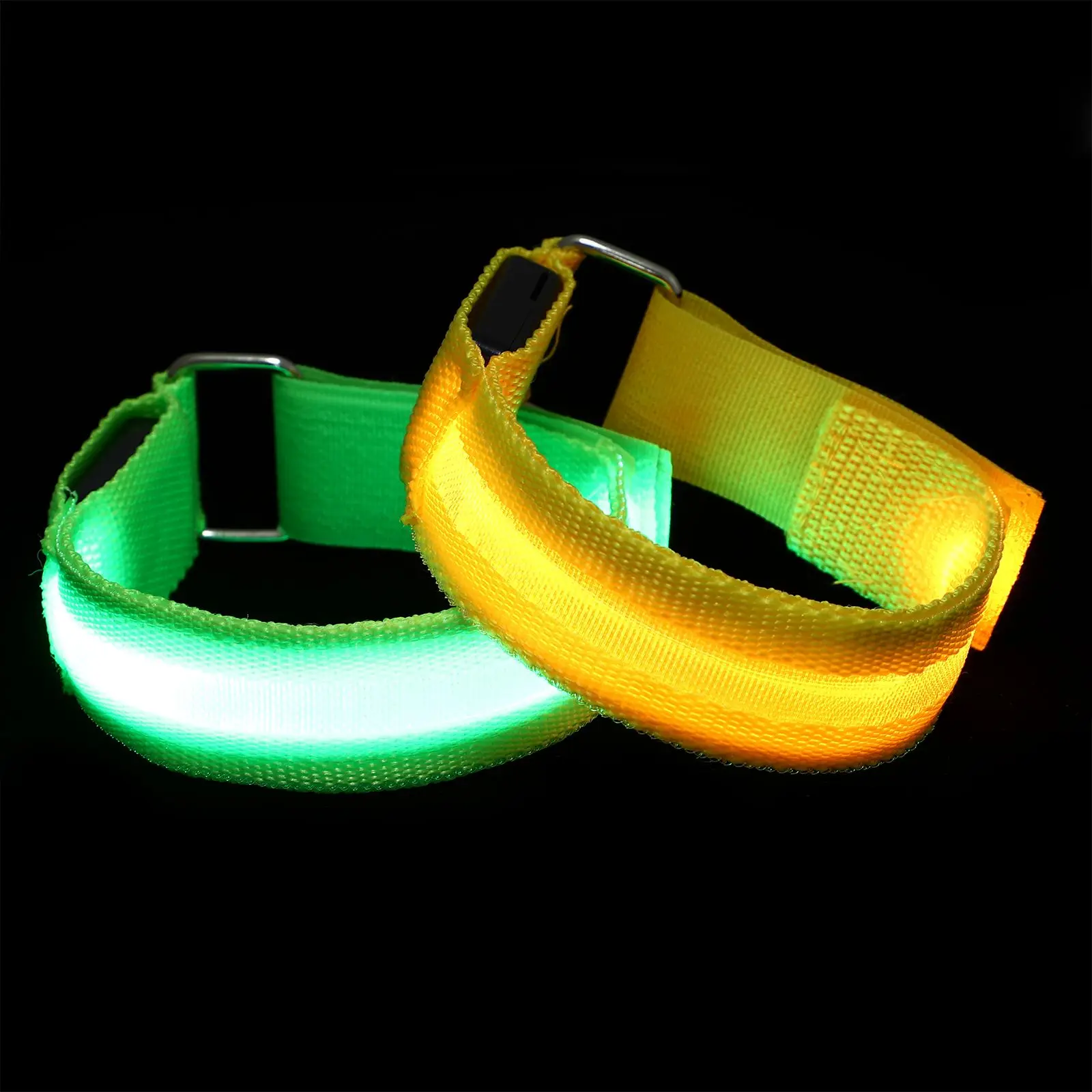 Fluorescent Arm Bands LED Light Adjustable Wristbands for Night Running Sports Reflective Gear with Strong Stretches
Fluorescent Arm Bands LED Light Adjustable Wristbands for Night Running Sports Reflective Gear with Strong Stretches