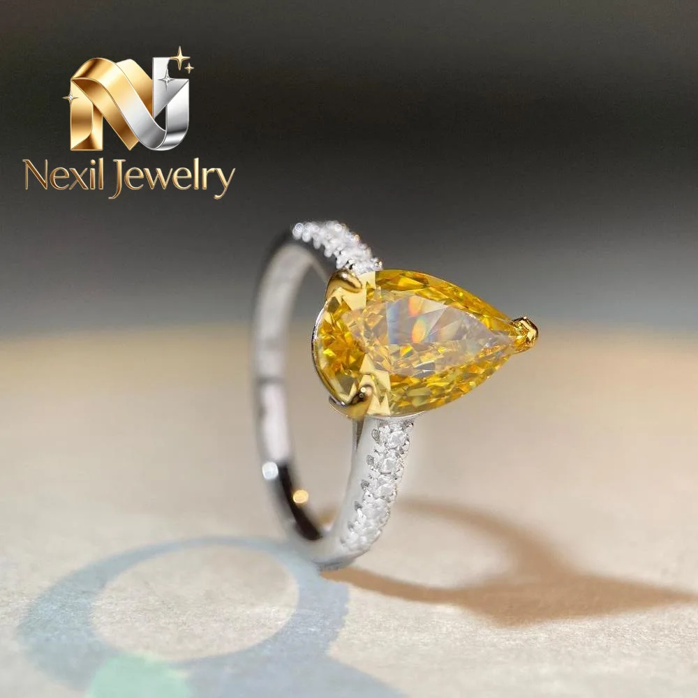 Nexil Jewelry Luxury Solid Platinum PT950 Women's Drop Ring Full Diamond Raydean Cut 7 karat Diamond Ring
Nexil Jewelry Luxury Solid Platinum PT950 Women's Drop Ring Full Diamond Raydean Cut 7 karat Diamond Ring