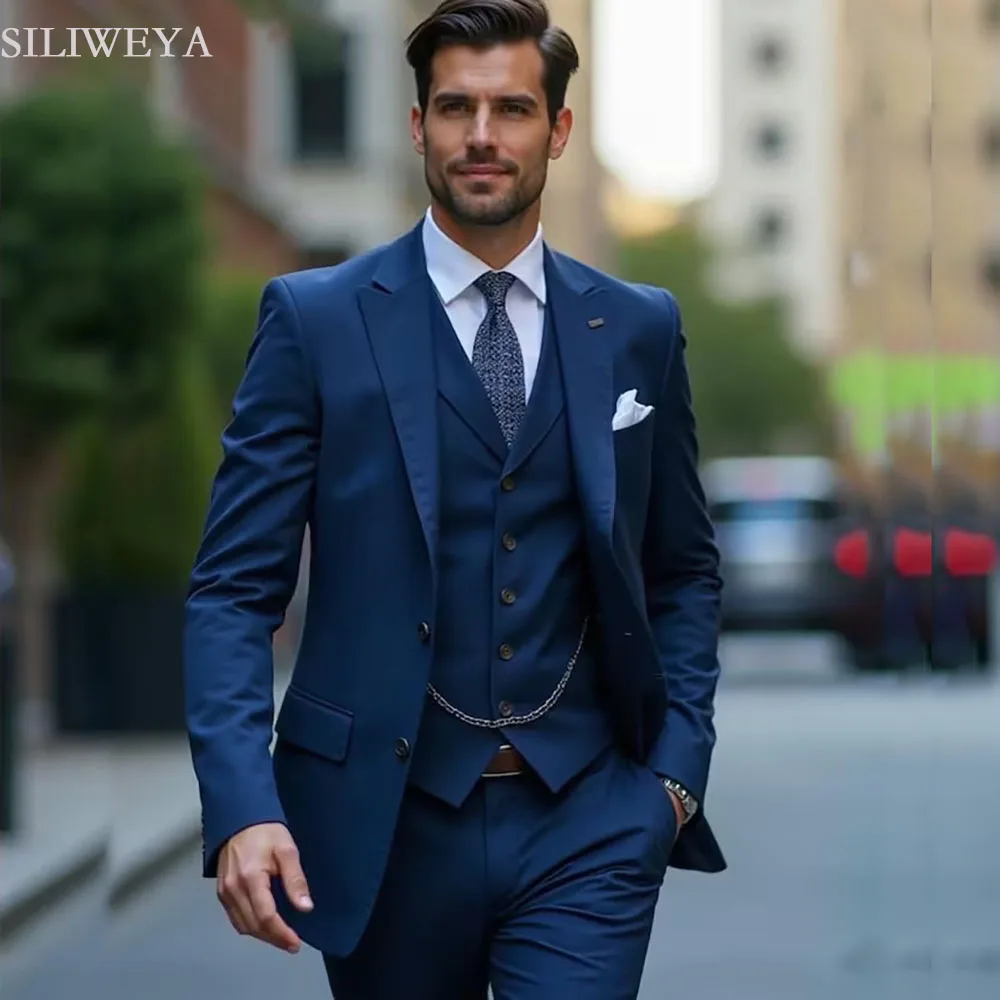 SILIWEYA High Quality Single Breasted Men's Suits 3 Piece Jacket Pants Sets Formal Wedding Slim Fit Male Clothing Costume Homme
SILIWEYA High Quality Single Breasted Men's Suits 3 Piece Jacket Pants Sets Formal Wedding Slim Fit Male Clothing Costume Homme
