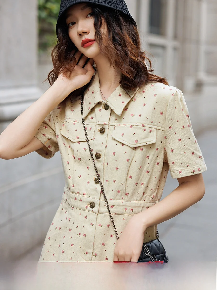 Vastand Summer Denim Dress Women's Mid-Length A-Line Skirt Fashion Workwear Fish Tail Cotton Blend Collar City Commute
Vastand Summer Denim Dress Women's Mid-Length A-Line Skirt Fashion Workwear Fish Tail Cotton Blend Collar City Commute