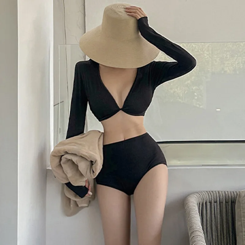 Sexy Two-Piece High-Waisted Bikini Set Tummy Control Slimming Long Sleeve Swimsuit for Wome
Sexy Two-Piece High-Waisted Bikini Set Tummy Control Slimming Long Sleeve Swimsuit for Wome