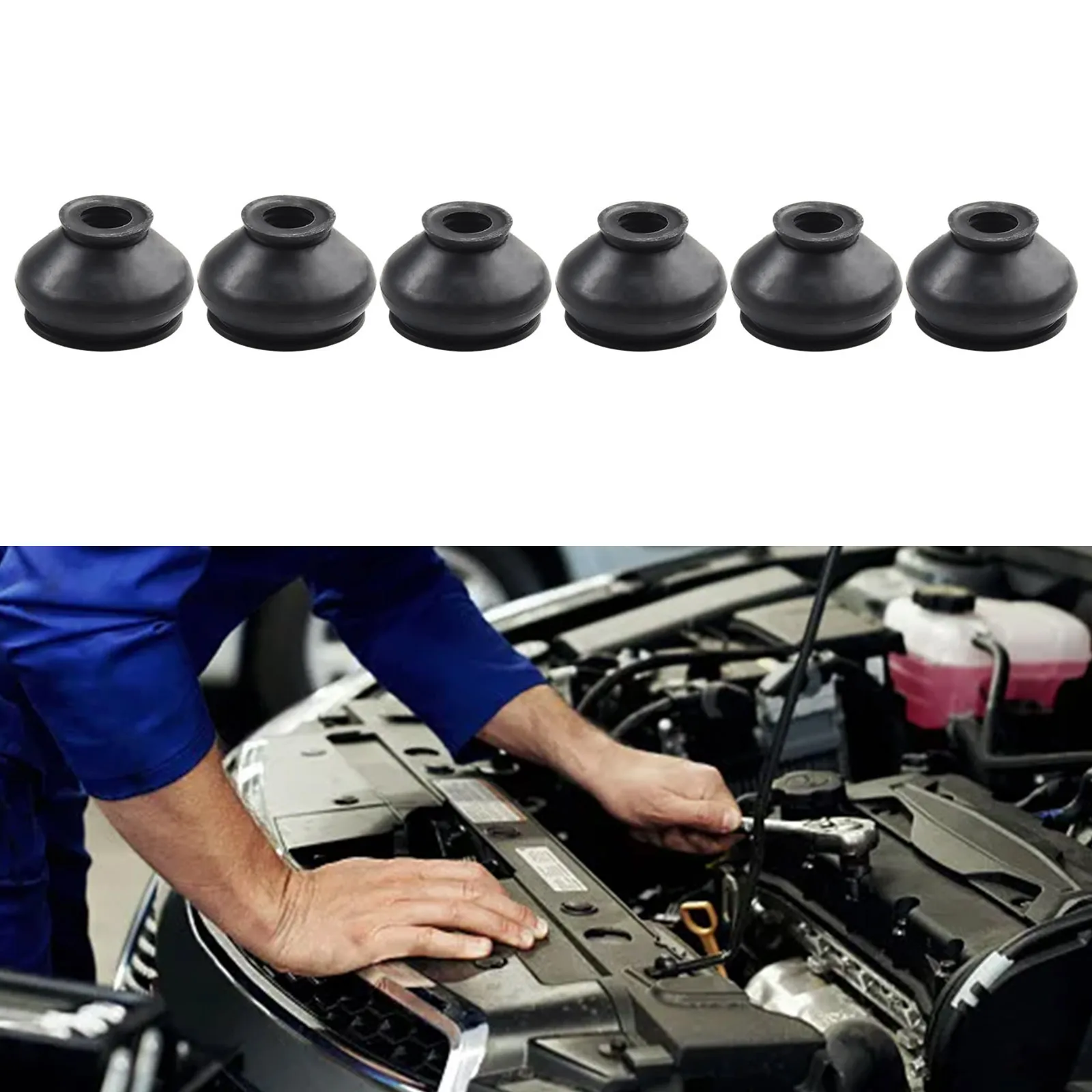 6pcs Rubber Ball Joint Rubber Dust Boot Cover Track Rod End Kit Suspension Steering Universal Auto Replacement Accessories
6pcs Rubber Ball Joint Rubber Dust Boot Cover Track Rod End Kit Suspension Steering Universal Auto Replacement Accessories
