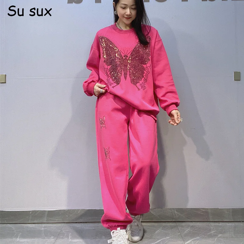 Sequins Butterfly Oversized Pencil Pant 2 Piece Sets Woman Japanese Korean Fashion O Neck Long Sleeve Sweatshirts Matching Sets
Sequins Butterfly Oversized Pencil Pant 2 Piece Sets Woman Japanese Korean Fashion O Neck Long Sleeve Sweatshirts Matching Sets