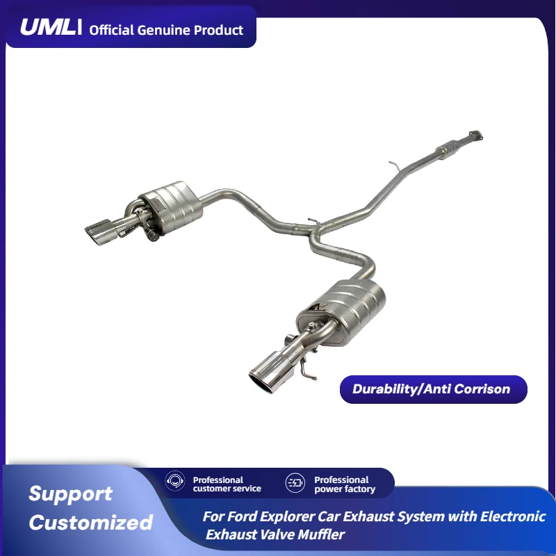For Ford Explorer Car Exhaust System with Electronic Exhaust Valve Muffler of High-performance Cat-back Exhaust Pipe
For Ford Explorer Car Exhaust System with Electronic Exhaust Valve Muffler of High-performance Cat-back Exhaust Pipe
