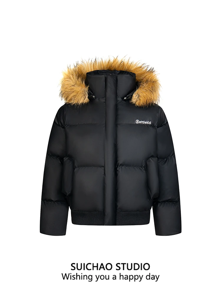 Suichao Men's ort Thiened Cotton Jaet Removable Fur Collar Cleanfit Bread Sle Casual Warm Polyester Fiber Winter Coat
Suichao Men's ort Thiened Cotton Jaet Removable Fur Collar Cleanfit Bread Sle Casual Warm Polyester Fiber Winter Coat