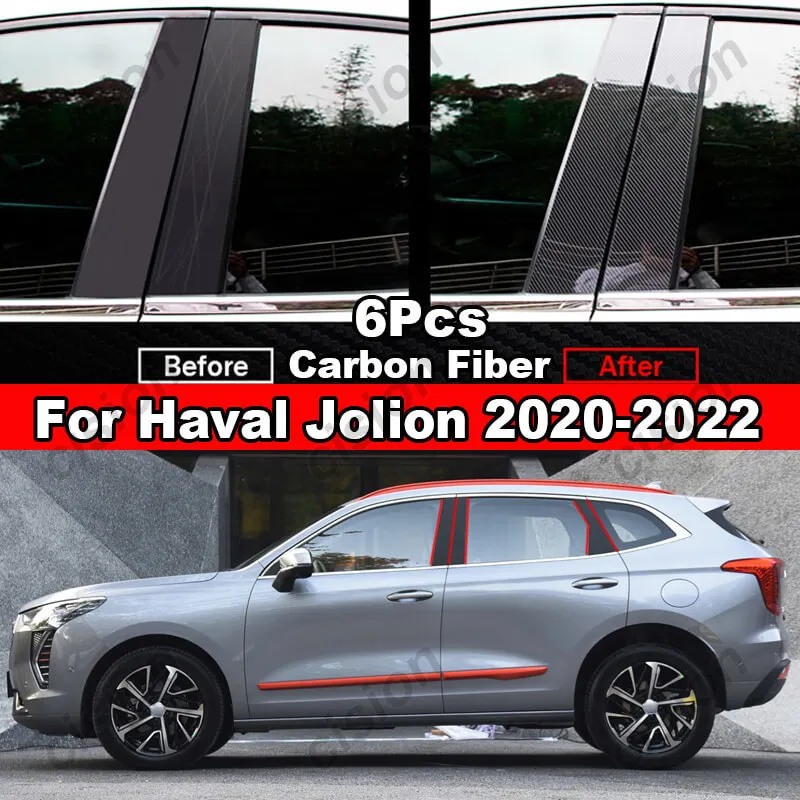 For Haval Jolion 2020-2022 Styling PC Material Sticker 6Pcs Carbon Fiber Black Door Window Column BC Pillar Post Cover Trim
For Haval Jolion 2020-2022 Styling PC Material Sticker 6Pcs Carbon Fiber Black Door Window Column BC Pillar Post Cover Trim