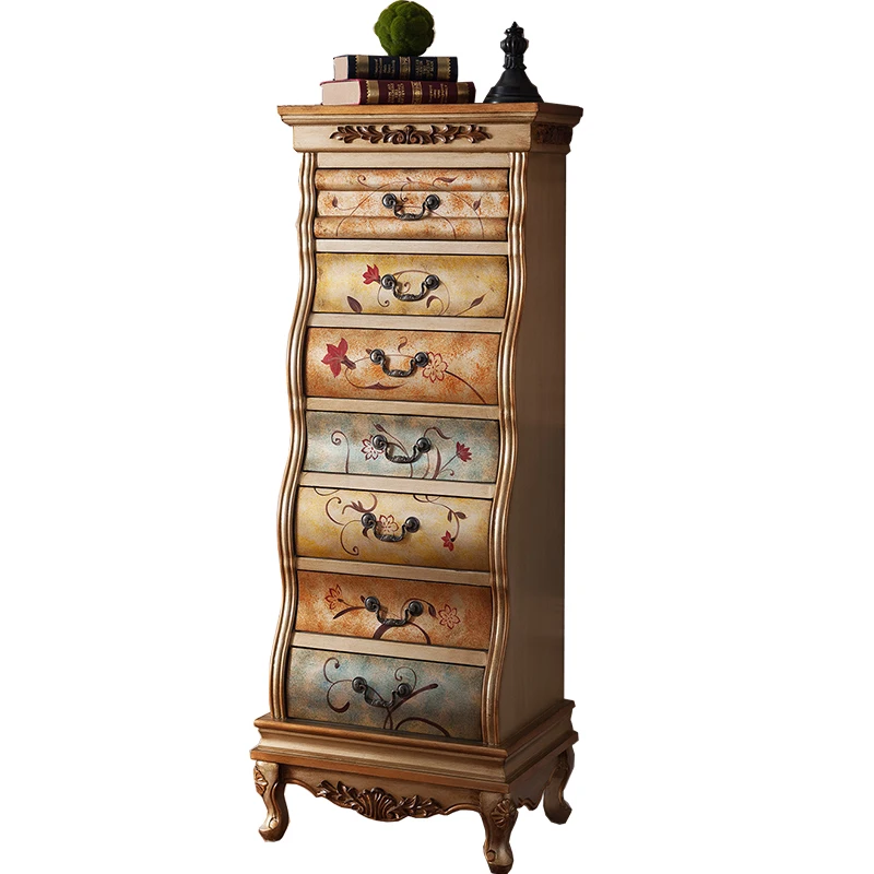 American country hand-painted chest cabinet retro carved vertical storage living room side decorative
American country hand-painted chest cabinet retro carved vertical storage living room side decorative