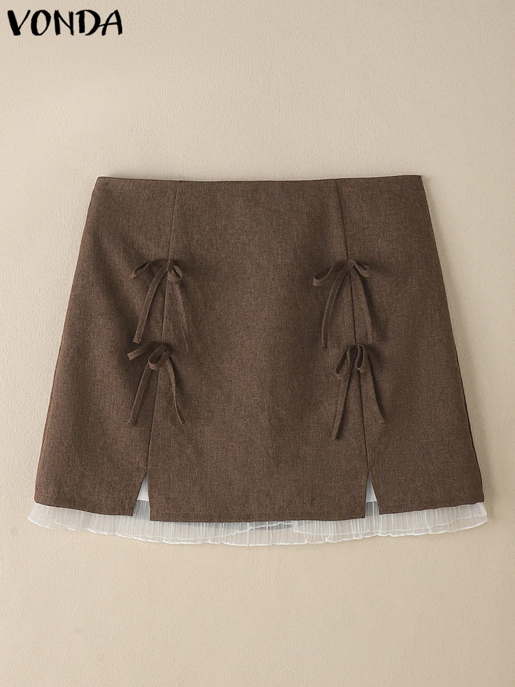 Women A-Line Skirts 2025 Summer Party Overskirts Lace Patchwork Casual Solid Color Bow Bottoms Oversized VONDA
Women A-Line Skirts 2025 Summer Party Overskirts Lace Patchwork Casual Solid Color Bow Bottoms Oversized VONDA