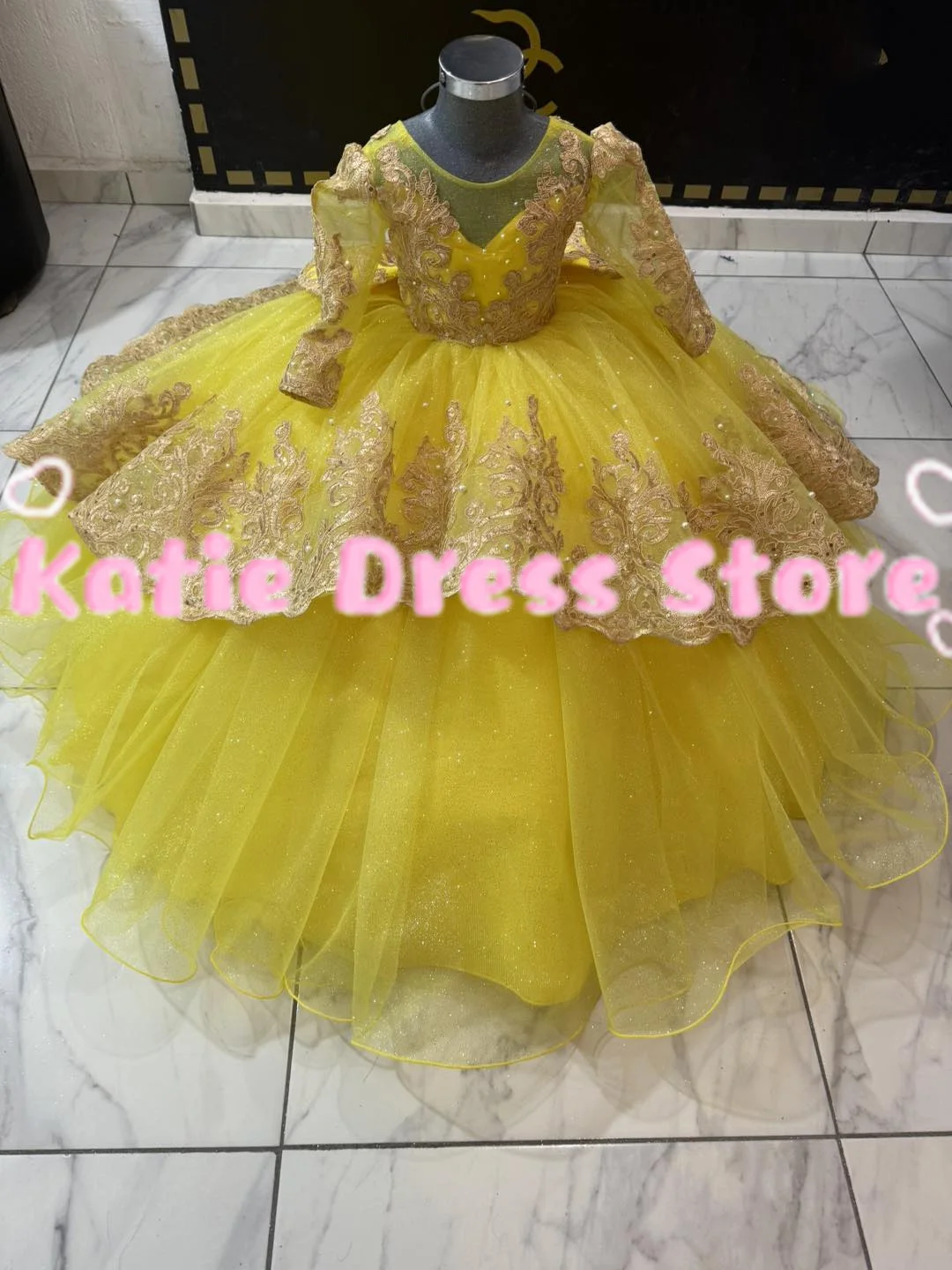 Yellow Flower Girl Dress For Wedding Tulle Puffy Lace Applique Bow Kids Birthday Party First Communion Ball Gowns Customized
Yellow Flower Girl Dress For Wedding Tulle Puffy Lace Applique Bow Kids Birthday Party First Communion Ball Gowns Customized