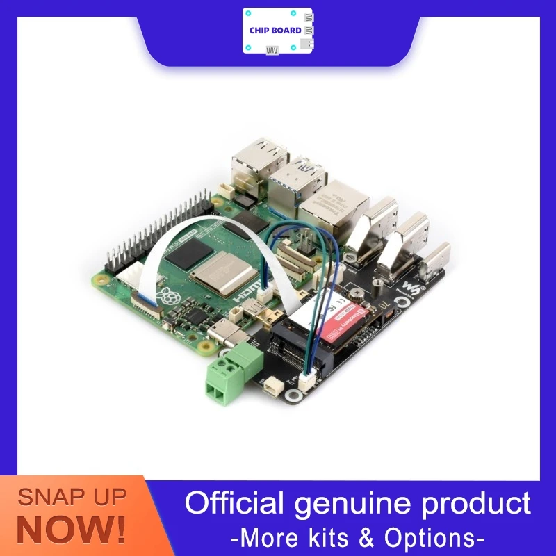 Расширение Waveshare PCIe — M.2 для Raspberry Pi 5, два варианта мощности, адаптер поддержки двойного дисплея 4K.
Расширение Waveshare PCIe — M.2 для Raspberry Pi 5, два варианта мощности, адаптер поддержки двойного дисплея 4K.