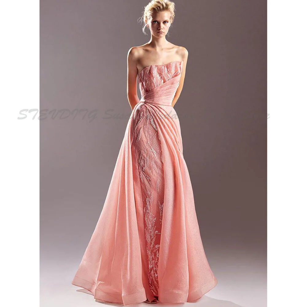 Pink Elegant Strapless Sleeveless Customized Formal Occasion Floor Length Alliques Sequins High Quality Banquet Evening Gowns
Pink Elegant Strapless Sleeveless Customized Formal Occasion Floor Length Alliques Sequins High Quality Banquet Evening Gowns