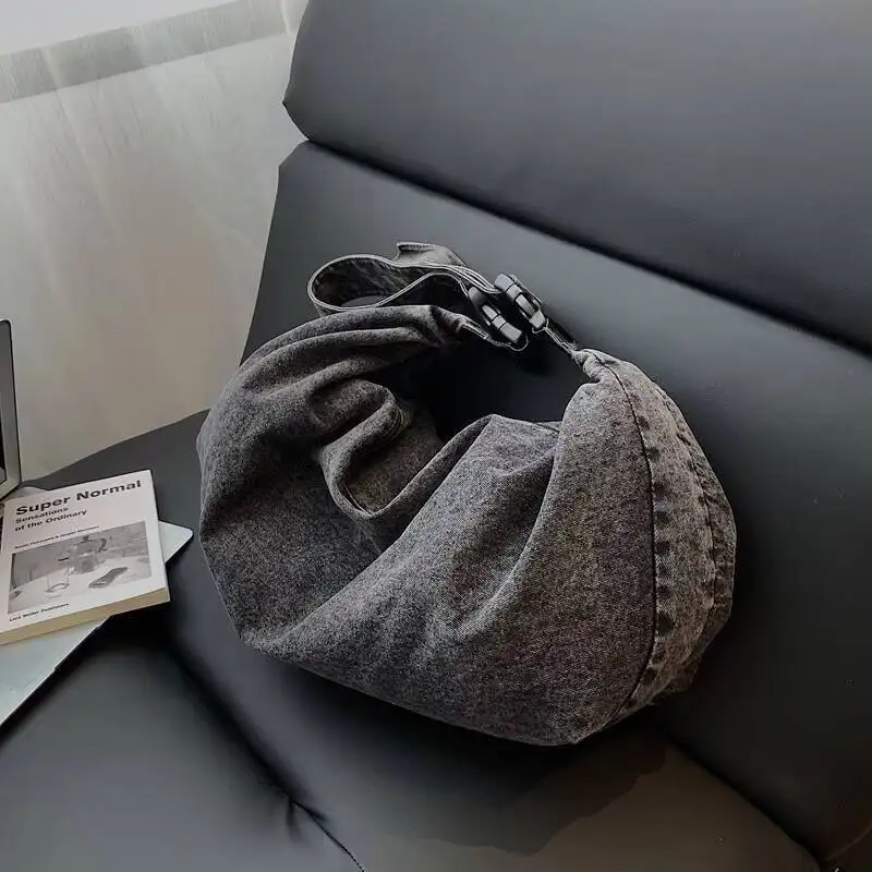 Denim Trend Handbags Underarm Satchel Slouchy Shoulderbag Adjustable Strap Zipper Ruched Daily Minimalist Casual Tote Bags
Denim Trend Handbags Underarm Satchel Slouchy Shoulderbag Adjustable Strap Zipper Ruched Daily Minimalist Casual Tote Bags