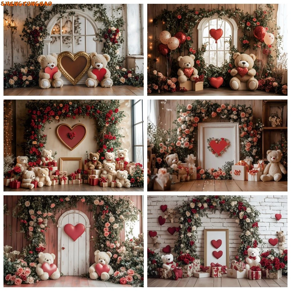 Valentine’s Day Toy Bears Room Backdrop Love Heart Rose Flowers February 14th Party Wedding Sweet Couple Photography Background
Valentine’s Day Toy Bears Room Backdrop Love Heart Rose Flowers February 14th Party Wedding Sweet Couple Photography Background