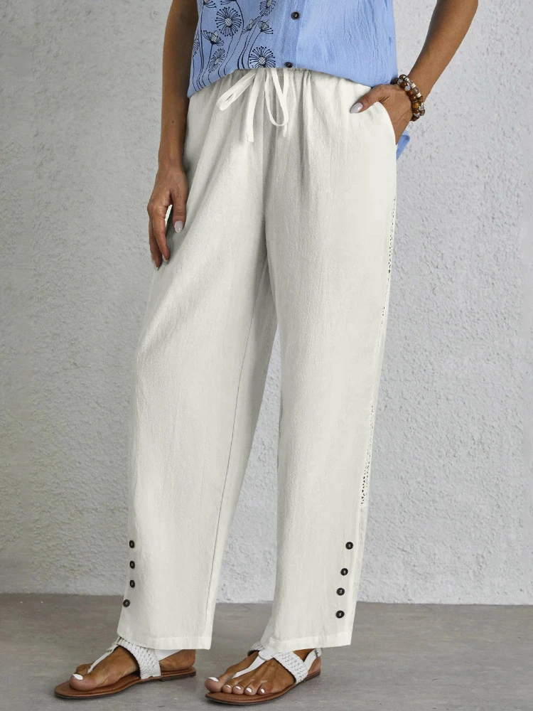 Spring Summer Casual Elastic High Waist Lace Up Loose Solid Color Ankle Trousers Vintage Harajuku Wide Leg Straight Pants
Spring Summer Casual Elastic High Waist Lace Up Loose Solid Color Ankle Trousers Vintage Harajuku Wide Leg Straight Pants