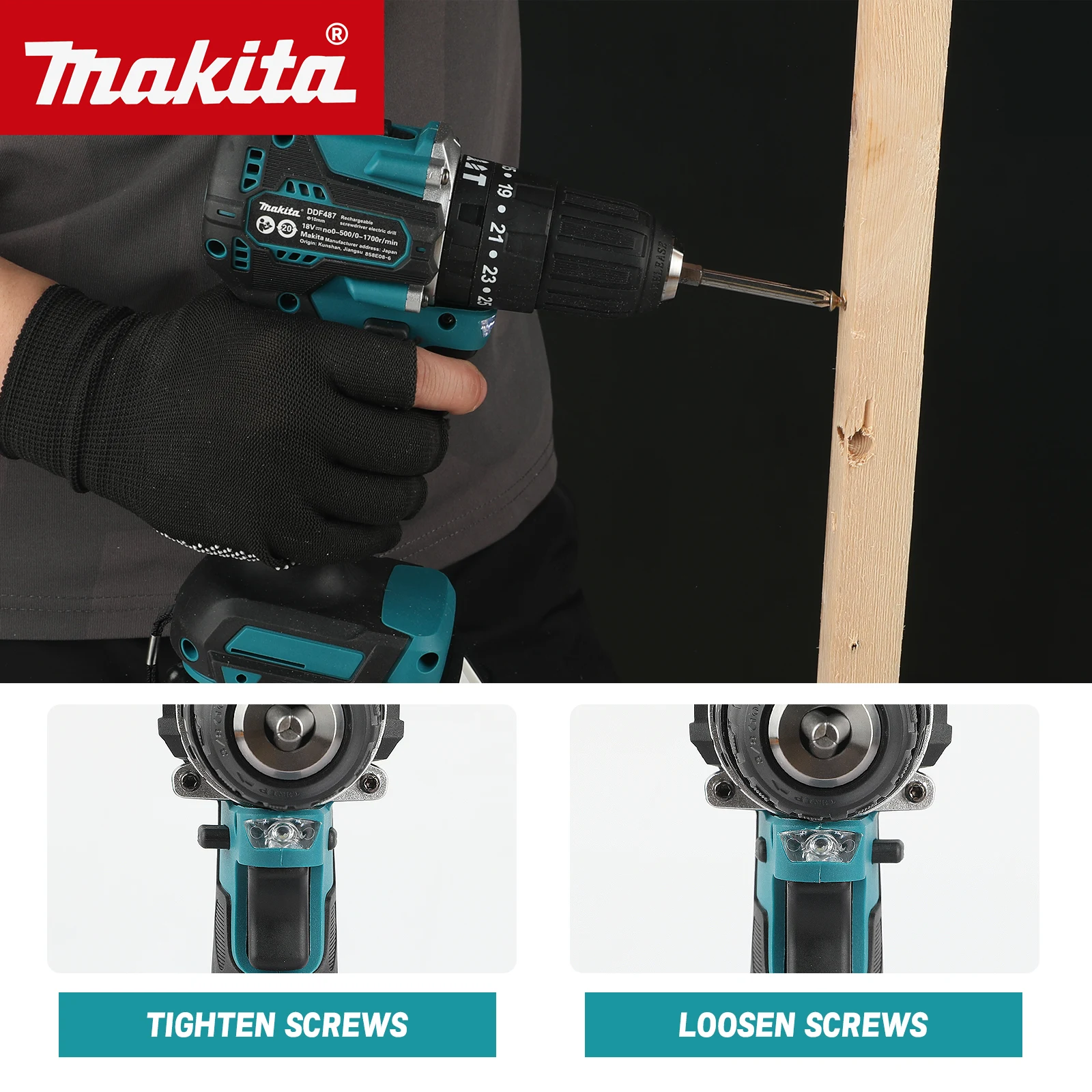 18V LXT Brushless Drill Driver Makita DDF487 40Nm 13mm Chuck 2-Speed Cordless Screwdriver For Wood Metal Repair
18V LXT Brushless Drill Driver Makita DDF487 40Nm 13mm Chuck 2-Speed Cordless Screwdriver For Wood Metal Repair