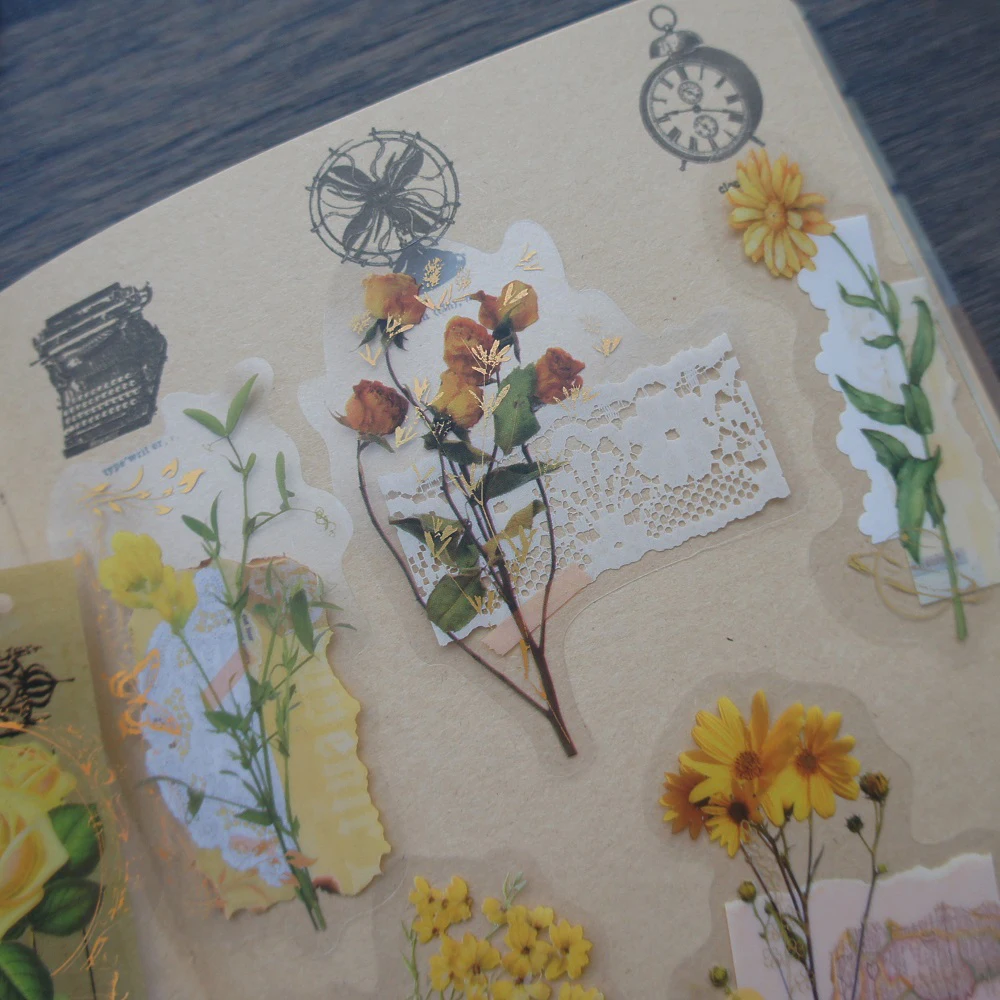 28pcs Gold line dry plant hide in book Style Sticker Scrapbooking DIY Gift Packing Label Decoration Tag
28pcs Gold line dry plant hide in book Style Sticker Scrapbooking DIY Gift Packing Label Decoration Tag