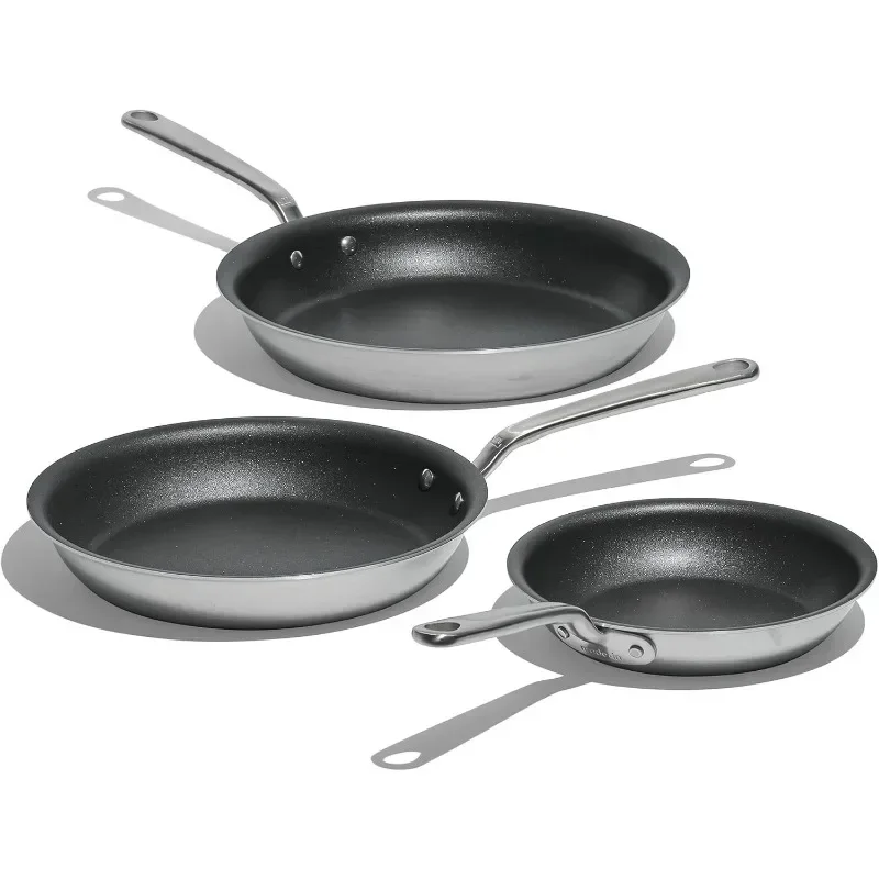 Non Stick Frying Pan Set Stainless Clad - Professional Cookware - Made in Italy - Induction Compatible
Non Stick Frying Pan Set Stainless Clad - Professional Cookware - Made in Italy - Induction Compatible