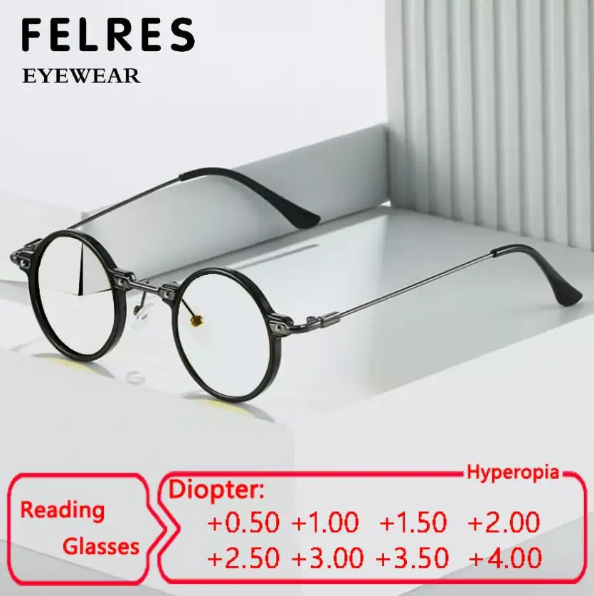 Anti Blue Light Round Reading Glasses Presbyopic Glasses Optical Prescription Eyewear Single Focus Presbyopic Glasses +1.0 +1.5
Anti Blue Light Round Reading Glasses Presbyopic Glasses Optical Prescription Eyewear Single Focus Presbyopic Glasses +1.0 +1.5