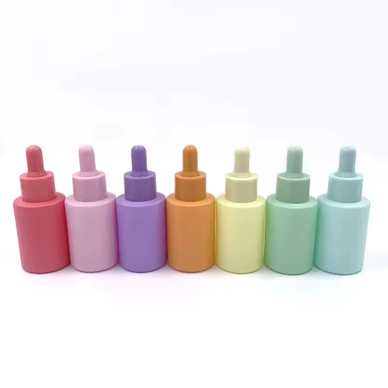 Ice Cream Color Flat Shoulder Glass Dropper Bottle Boston Round Bottle with Glass Eye Dropper for Essential Oils Sample Cosmetic
Ice Cream Color Flat Shoulder Glass Dropper Bottle Boston Round Bottle with Glass Eye Dropper for Essential Oils Sample Cosmetic