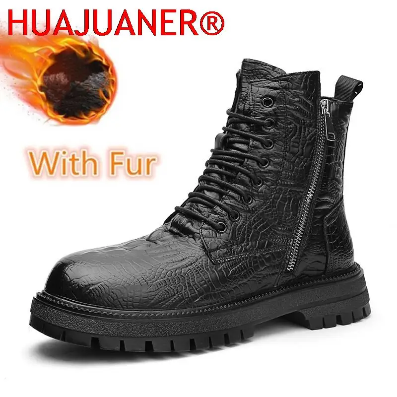 High Quality Men PU Leather Boots 2025 New Fashion High-top Casual Shoes Autumn Winter Warm Ankle Boots Men Bottom Boots
High Quality Men PU Leather Boots 2025 New Fashion High-top Casual Shoes Autumn Winter Warm Ankle Boots Men Bottom Boots