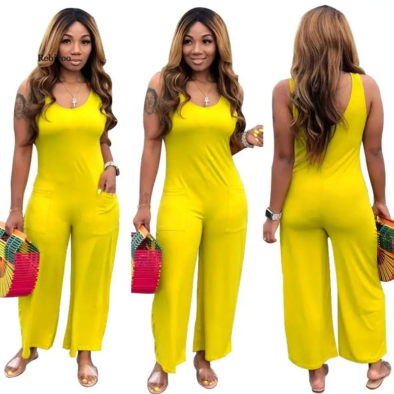2021 Summer Women's Jumpsuit Sleeveless O-neck Jumpsuit Wide-leg Sexy Women's Jumpsuit Women's Casual Elegant Bodysuit New
2021 Summer Women's Jumpsuit Sleeveless O-neck Jumpsuit Wide-leg Sexy Women's Jumpsuit Women's Casual Elegant Bodysuit New