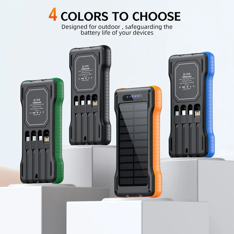10000mAh Multifunctional Solar Power Bank for Outdoor Use Compatible with All Series of Smartphones
10000mAh Multifunctional Solar Power Bank for Outdoor Use Compatible with All Series of Smartphones