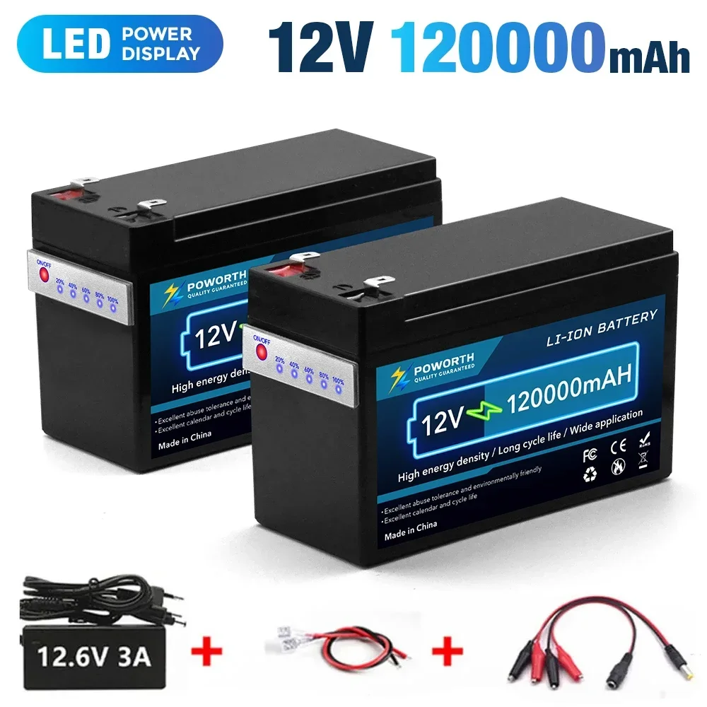 High Quality 120Ah 18650 Li-Ion Battery Pack Power Display Electric Vehicle Pack 9V-12V 120000mAh Built-in BMS 30A High Current
High Quality 120Ah 18650 Li-Ion Battery Pack Power Display Electric Vehicle Pack 9V-12V 120000mAh Built-in BMS 30A High Current