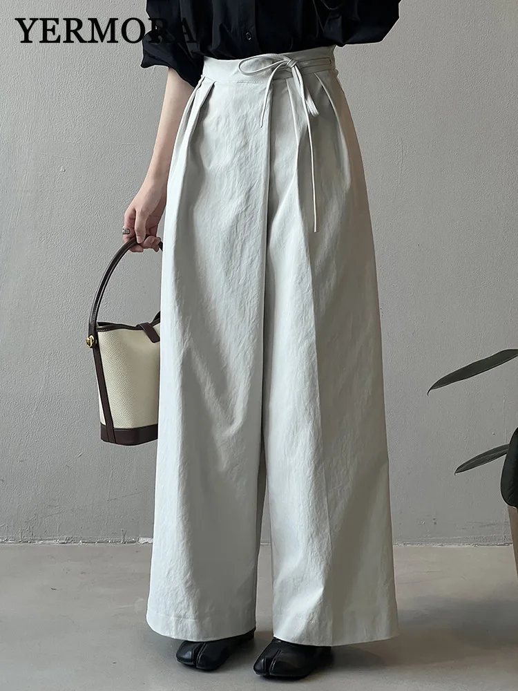 YERMORA High Waist White Bandage Brief Casual Wide Leg Pants For Women Loose New Trousers Fashion Tide Spring Autumn 2025 A773
YERMORA High Waist White Bandage Brief Casual Wide Leg Pants For Women Loose New Trousers Fashion Tide Spring Autumn 2025 A773