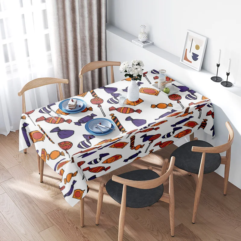 Vibrant Candy Design Tablecloth for Dining Room Decor Non-Slip Reusable Food Cover Set with 4 Chair Mats included
Vibrant Candy Design Tablecloth for Dining Room Decor Non-Slip Reusable Food Cover Set with 4 Chair Mats included