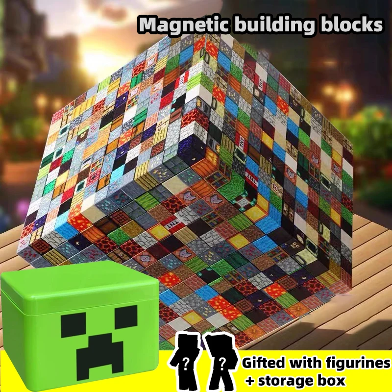 Magnetic building block toy storage box set, with figurines included, children's DIY assembly toys, tabletop play blocks
Magnetic building block toy storage box set, with figurines included, children's DIY assembly toys, tabletop play blocks