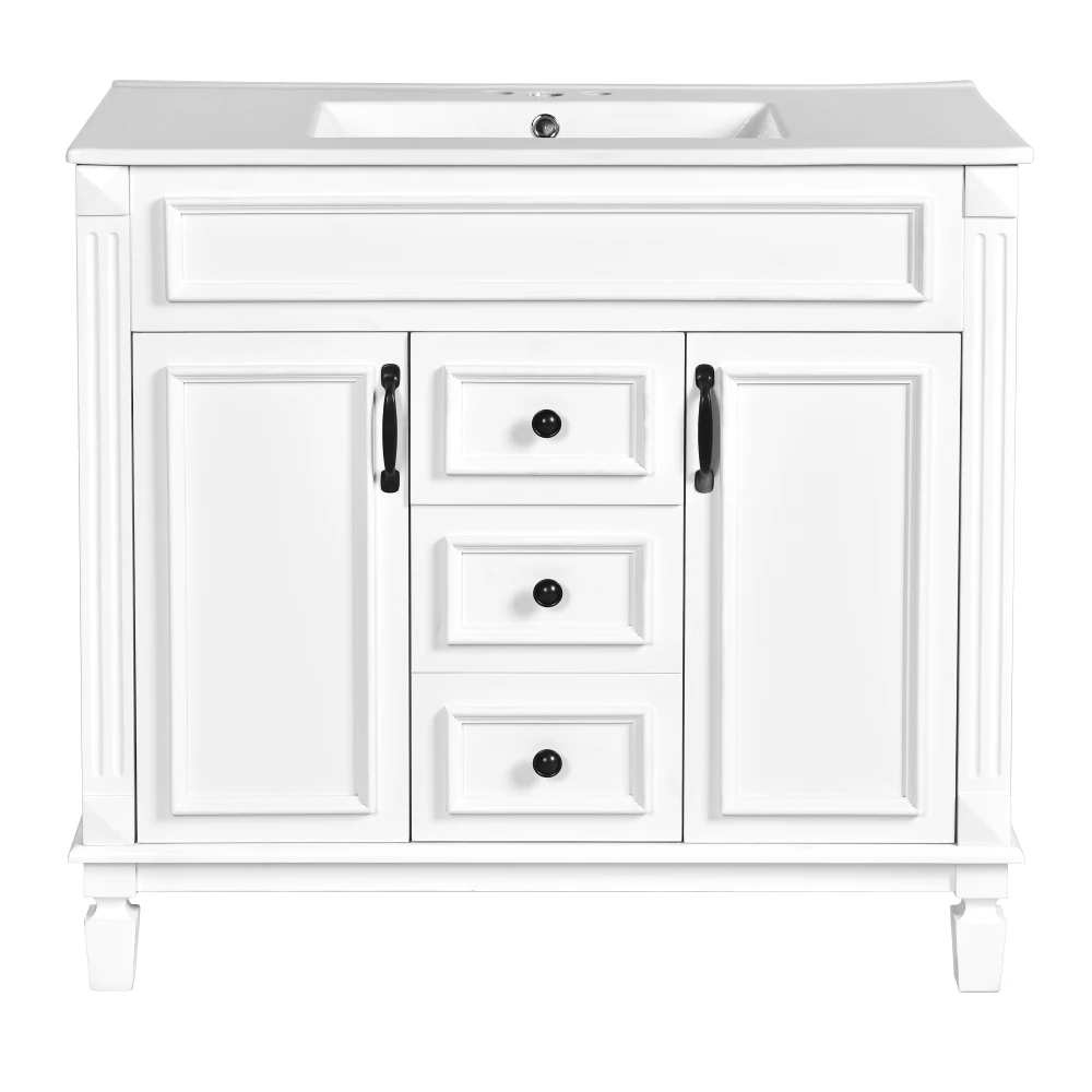 36 inch bathroom vanity with top sink, mirror cabinet, bathroom storage cabinet with 2 soft doors, single sink bathroom vanity
36 inch bathroom vanity with top sink, mirror cabinet, bathroom storage cabinet with 2 soft doors, single sink bathroom vanity