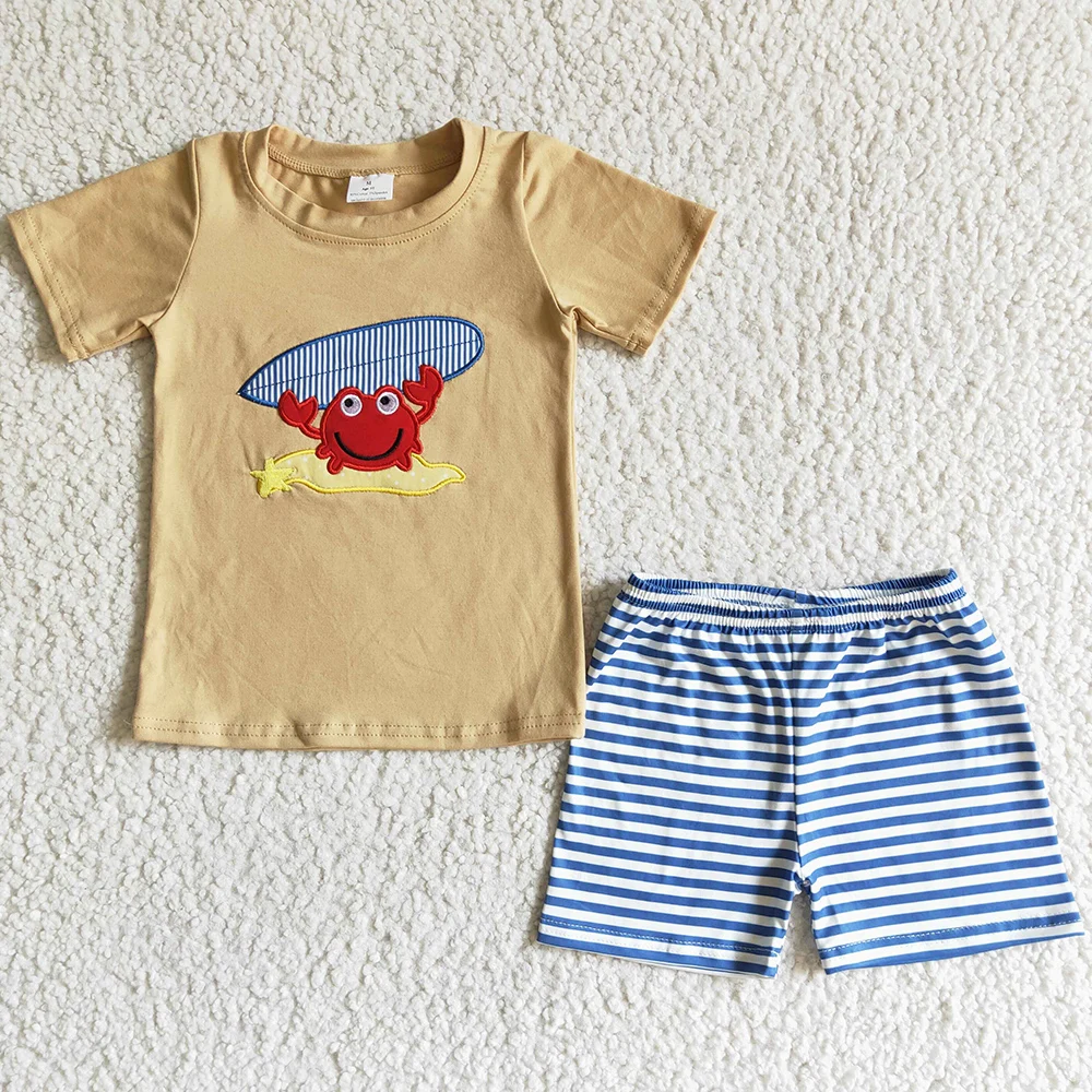 Fashion Baby Boy Clothes Summer Outfits Crab Embroidery Cute Toddler Boys Clothing Cotton Boutique Kids Clothes Boys Outfits New
Fashion Baby Boy Clothes Summer Outfits Crab Embroidery Cute Toddler Boys Clothing Cotton Boutique Kids Clothes Boys Outfits New