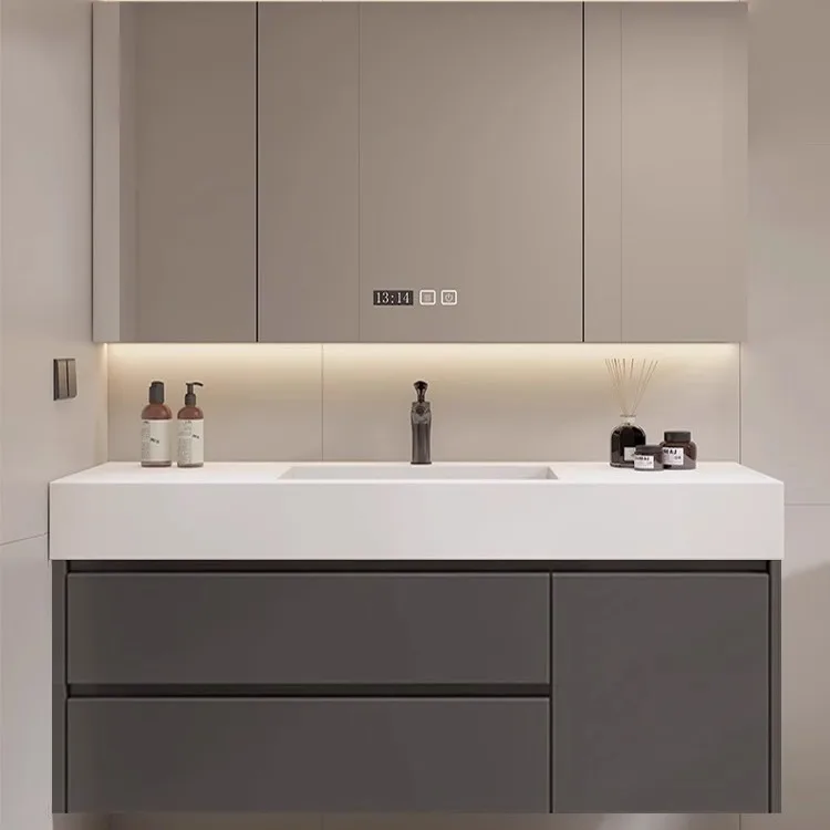 Modern wind rock slab ceramic seamless integrated basin bathroom cabinet toilet hand wash washbasin cabinet combination
Modern wind rock slab ceramic seamless integrated basin bathroom cabinet toilet hand wash washbasin cabinet combination