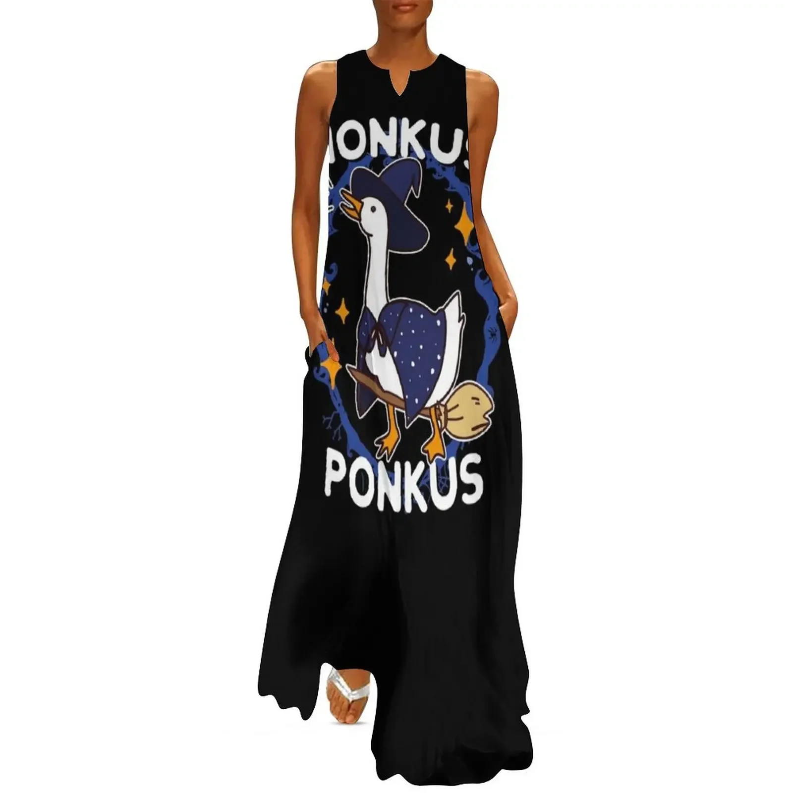 Honkus Ponkus Witchy Halloween Goose Game Long Dress dress party night Women's dress
Honkus Ponkus Witchy Halloween Goose Game Long Dress dress party night Women's dress