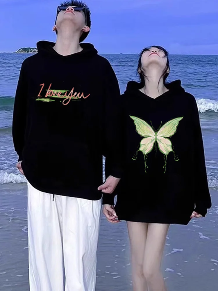 Blue Love Butterfly Couple Sweatshirts Autumn and Winter 2024 New Oversize American Retro Hoodies
Blue Love Butterfly Couple Sweatshirts Autumn and Winter 2024 New Oversize American Retro Hoodies