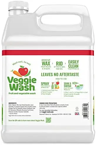 Veggie Wash Fruit & Vegetable Cleaner, 1 Gallon – Safe Produce Wash
Veggie Wash Fruit & Vegetable Cleaner, 1 Gallon – Safe Produce Wash