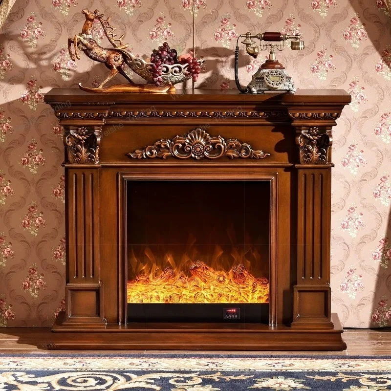 Living room simulated flame solid wood fireplace TV cabinet electronic heater mantel
Living room simulated flame solid wood fireplace TV cabinet electronic heater mantel