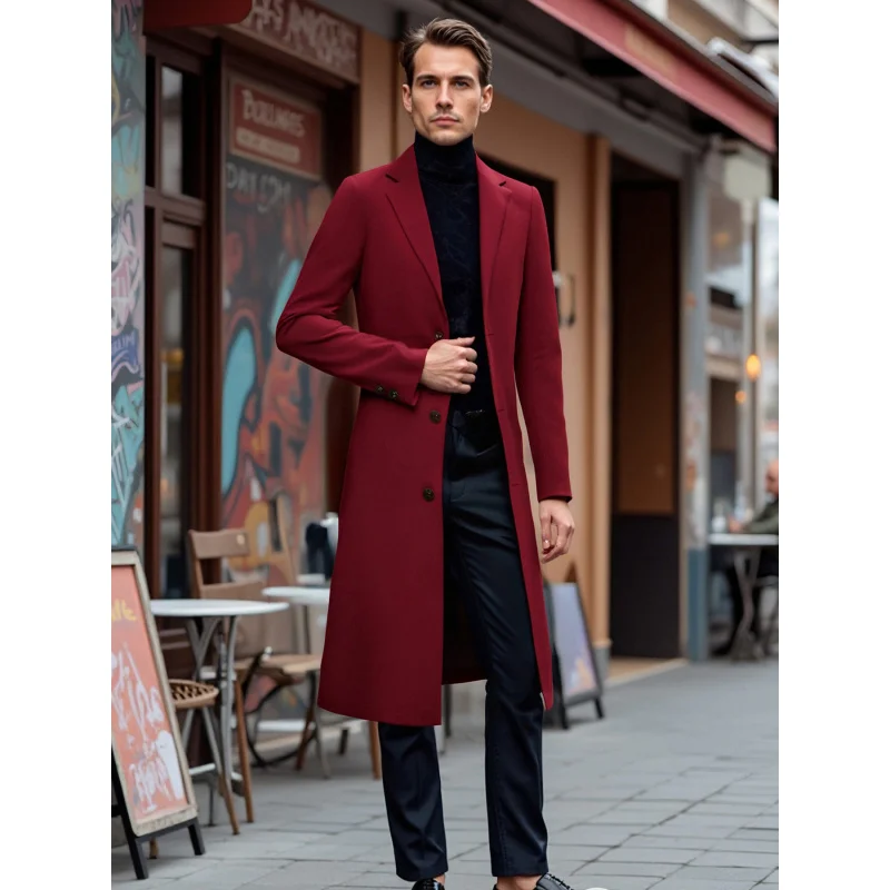 New European and American Style Men's Business Casual Fashion Sports Solid Color Single-Breasted Turn-Down Collar Trench Coat
New European and American Style Men's Business Casual Fashion Sports Solid Color Single-Breasted Turn-Down Collar Trench Coat