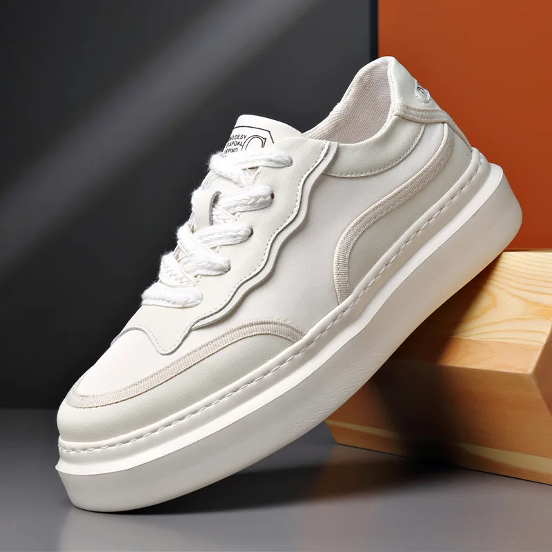 Korean style men's casual original leather shoes lace-up flats platform oxfords shoe street style white sneakers trendy footwear
Korean style men's casual original leather shoes lace-up flats platform oxfords shoe street style white sneakers trendy footwear