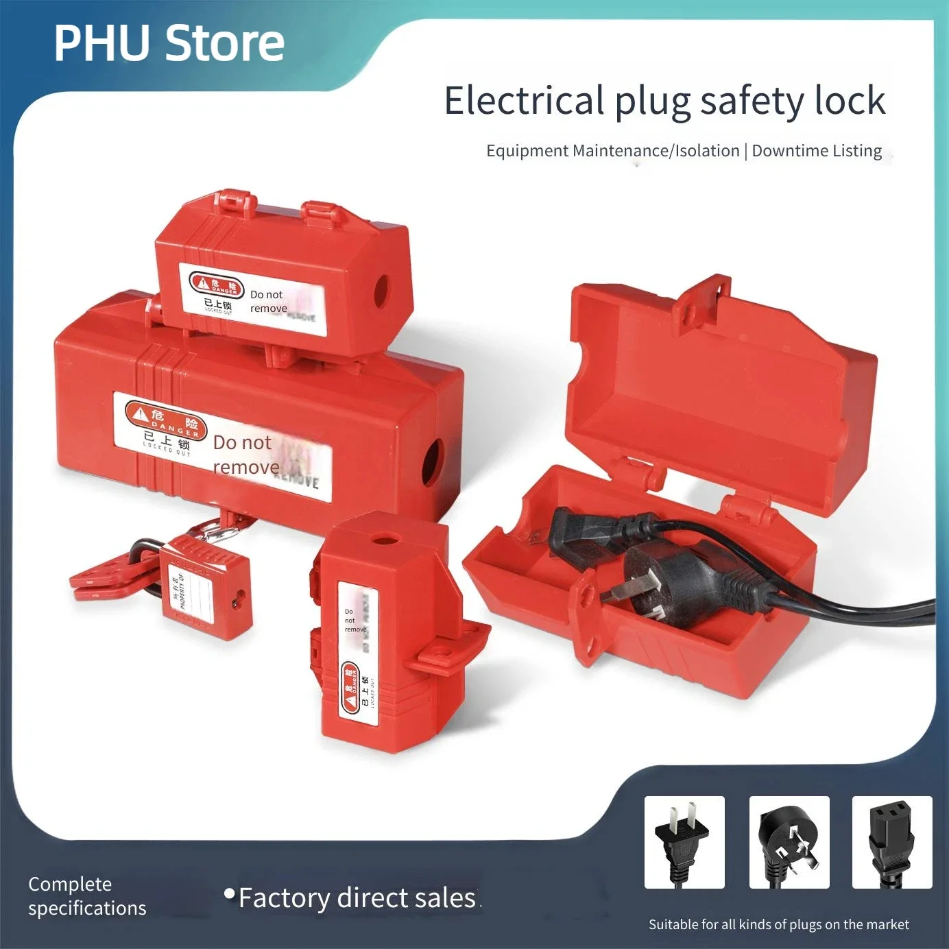 Child Safety Industrial Plug Lock Box - Home Appliances Power Isolation Padlock for Air Conditioner Washing Machine TV Water Hea
Child Safety Industrial Plug Lock Box - Home Appliances Power Isolation Padlock for Air Conditioner Washing Machine TV Water Hea