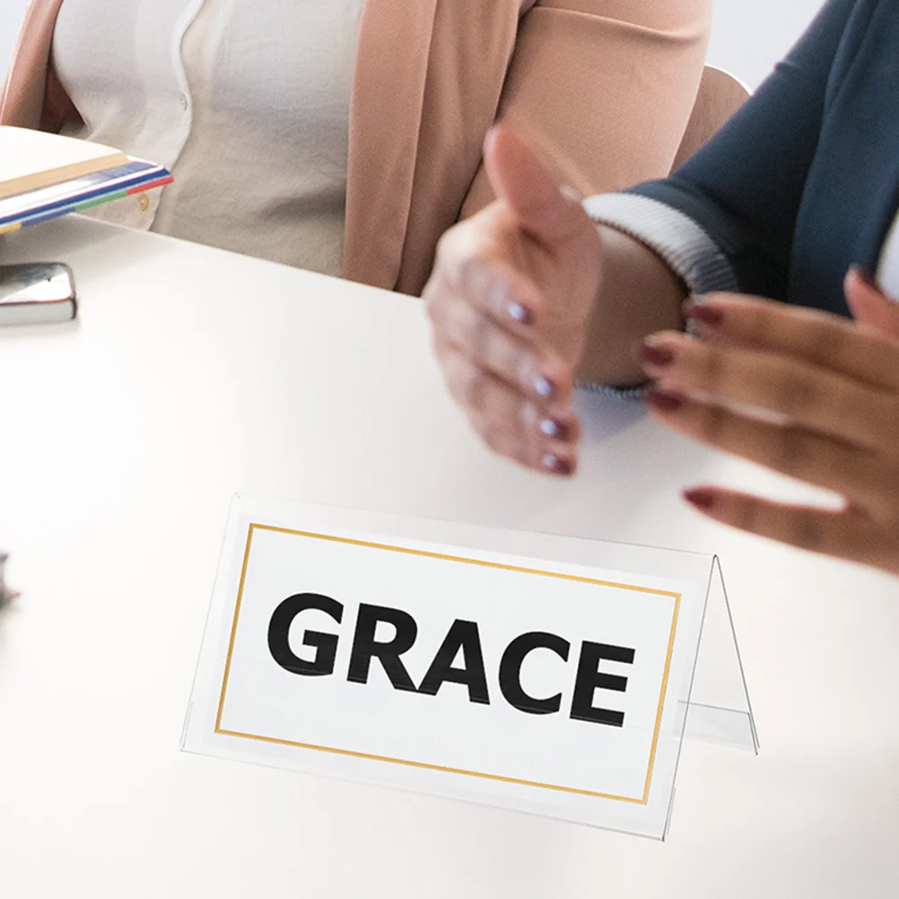 6pcs Clear Acrylic Table Signs 10X15Cm Reusable Desktop Name Cards For Wedding Seating Reserved Meeting Place Holders Desk Name
6pcs Clear Acrylic Table Signs 10X15Cm Reusable Desktop Name Cards For Wedding Seating Reserved Meeting Place Holders Desk Name