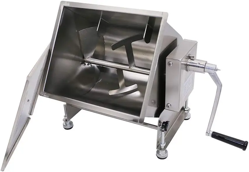Нержавеющая сталь 40L Наклонный бак мясосмеситель для колбасы (смешивание макс. 60 фунтов/30 л для мяса)
Нержавеющая сталь 40L Наклонный бак мясосмеситель для колбасы (смешивание макс. 60 фунтов/30 л для мяса)