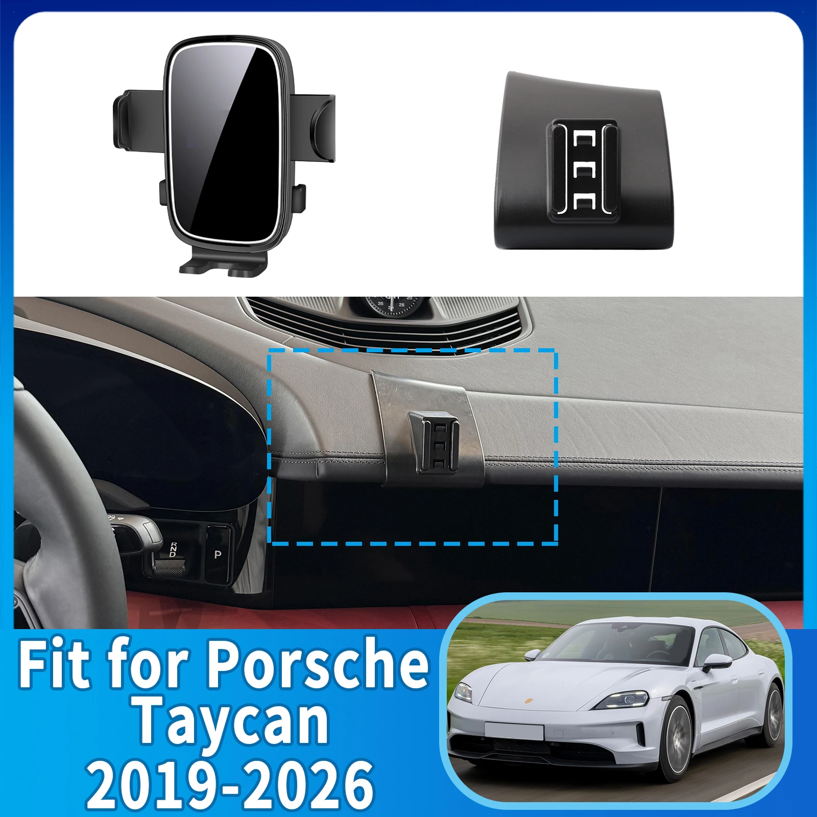 fit for Porsche Taycan 2019 2020 2021 2022-2026 Phone Holder, Dashboard Screen Mount Bracket Easy Installation Car accessoires 
fit for Porsche Taycan 2019 2020 2021 2022-2026 Phone Holder, Dashboard Screen Mount Bracket Easy Installation Car accessoires