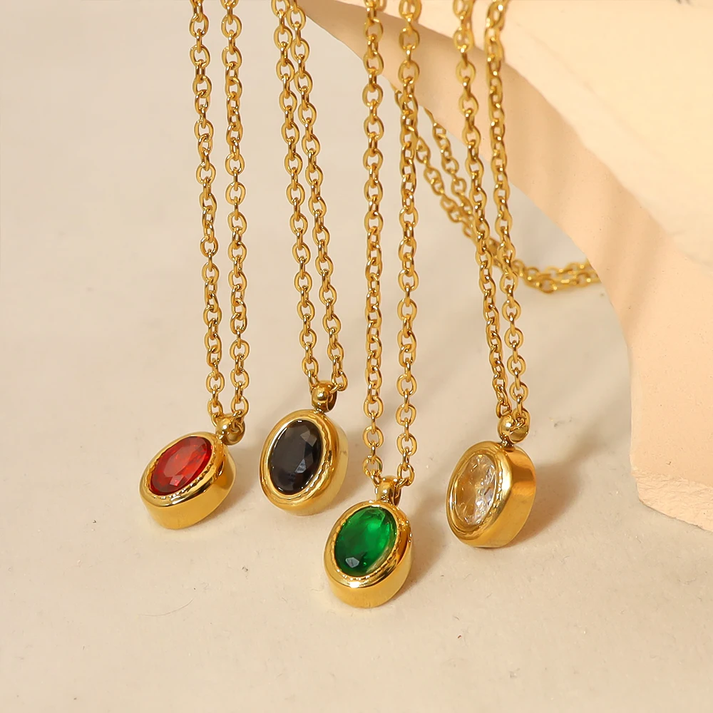WILD & FREE 18K Gold Plated Stainless Steel Zircon Pendant Necklace for Women Elegant Charm Fine Chain Waterproof Trendy Jewelry
WILD & FREE 18K Gold Plated Stainless Steel Zircon Pendant Necklace for Women Elegant Charm Fine Chain Waterproof Trendy Jewelry
