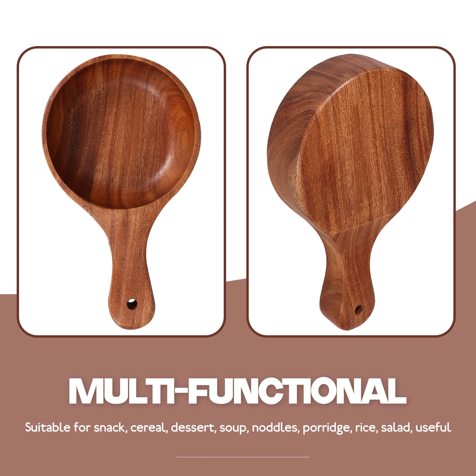 Acacia Wood Bowl for Instant Fruit Salad with Handle Travel Cereal Porridge Serving Dessert Kitchen Gadget Multi
Acacia Wood Bowl for Instant Fruit Salad with Handle Travel Cereal Porridge Serving Dessert Kitchen Gadget Multi