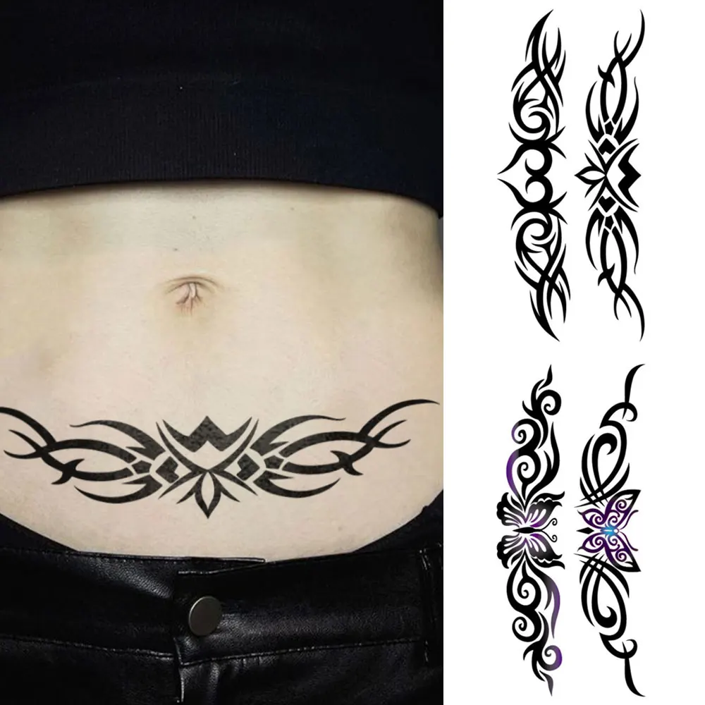 Dark Style Waist Totem Waterproof Temporary Tattoo Sticker Thorns Flame Butterfly Body Art Arm Fake Tattoos Sleeve Women Men
Dark Style Waist Totem Waterproof Temporary Tattoo Sticker Thorns Flame Butterfly Body Art Arm Fake Tattoos Sleeve Women Men