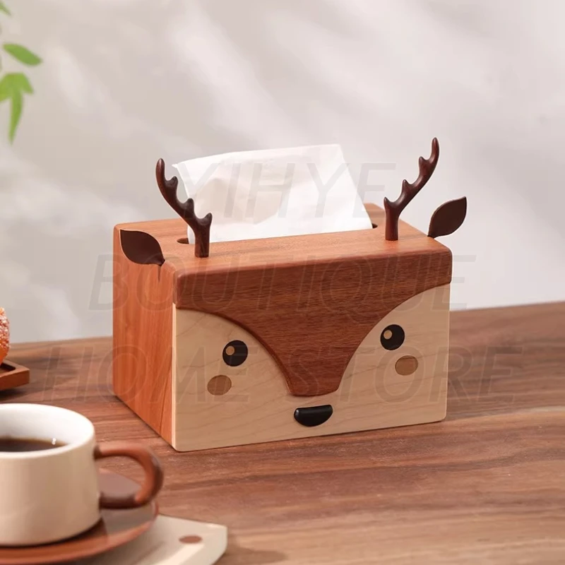 Lucky Deer Wooden Tissue Box - Creative Cartoon Storage for Living Room & Dining Table (Stylish Home Desktop Organizer)
Lucky Deer Wooden Tissue Box - Creative Cartoon Storage for Living Room & Dining Table (Stylish Home Desktop Organizer)